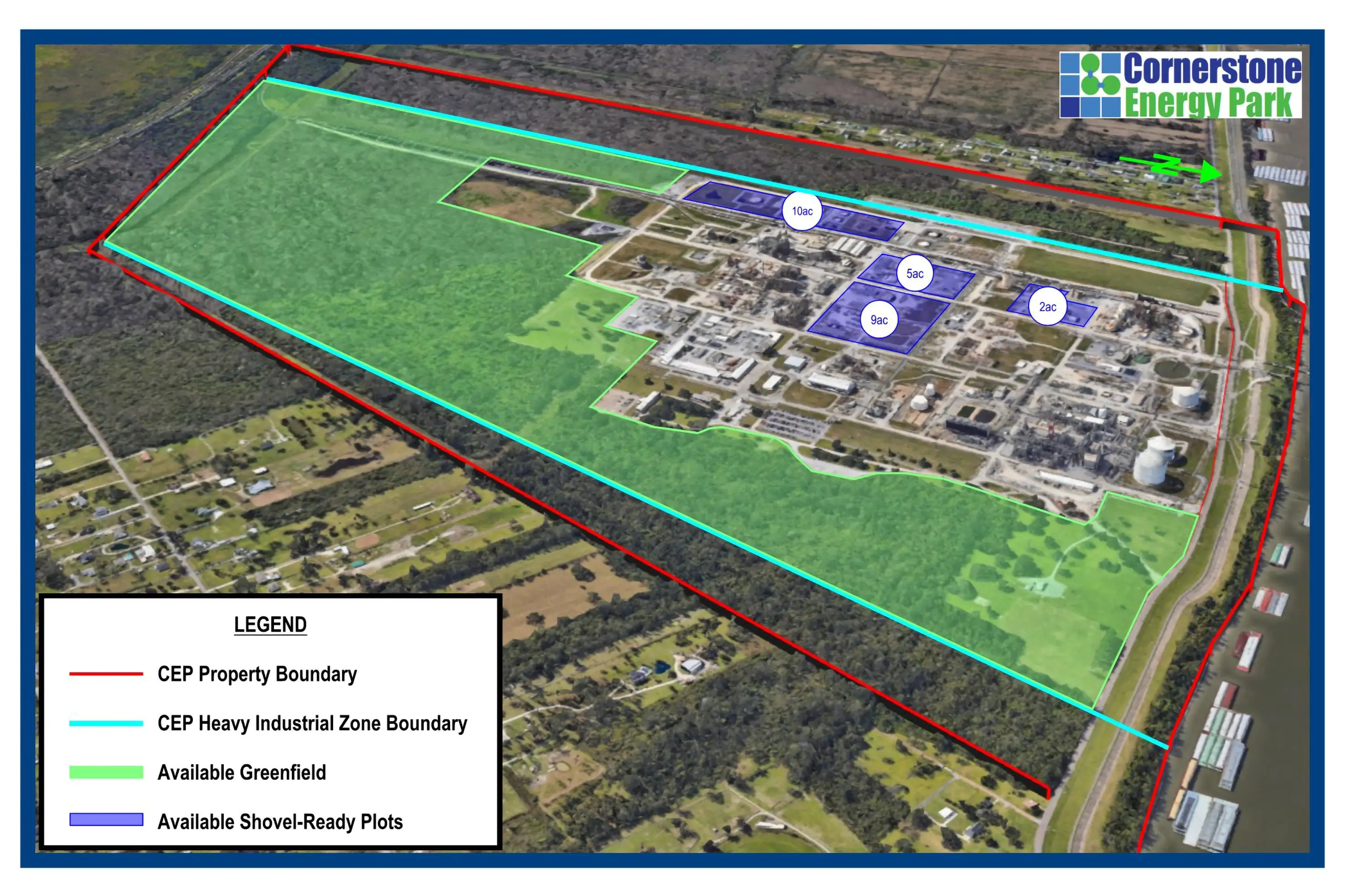 A general overview of the Cornerstone Energy Park property