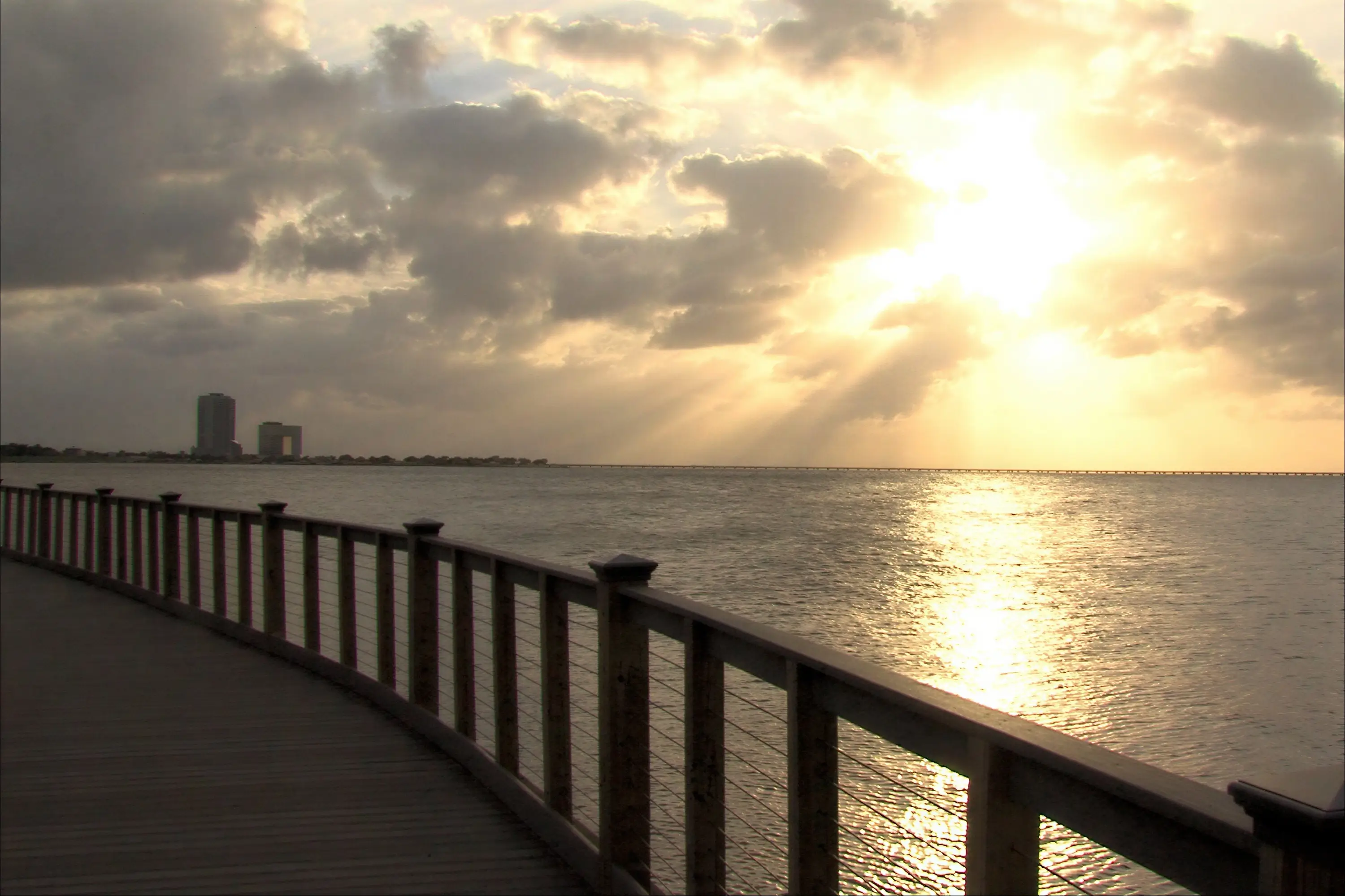 The nature walk overlooking water at Bucktown Harbor