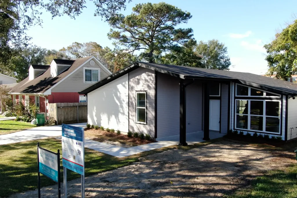 The outside of a Terrytown model home