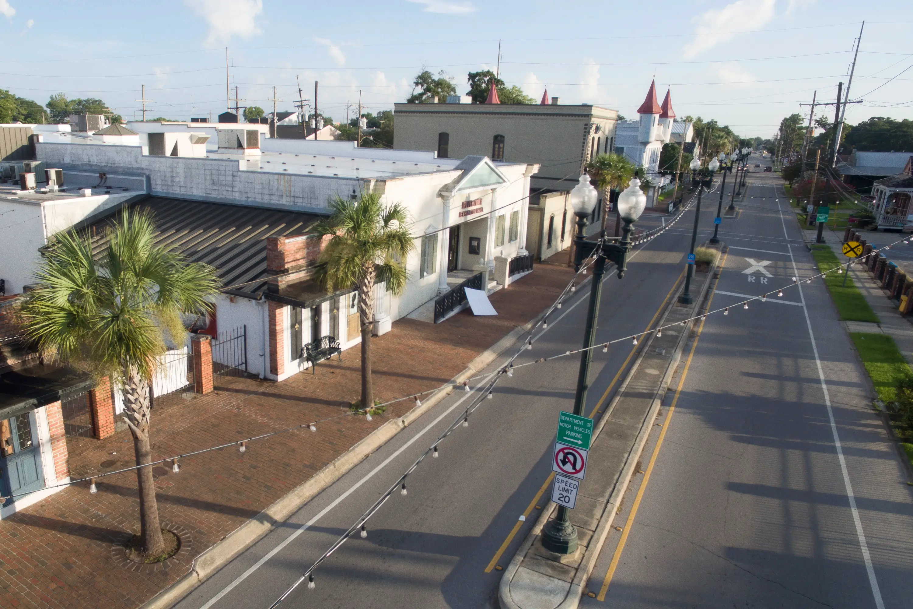 An aerial shot of Kenner Rivertown