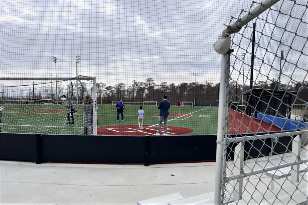 The Alario baseball field stands