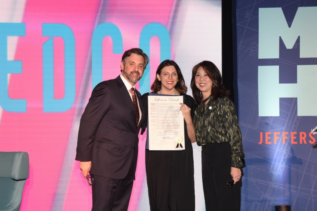 People on stage for the Certified Economic Developer Designation