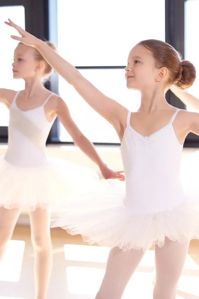 Ballerinas dancing in a studio