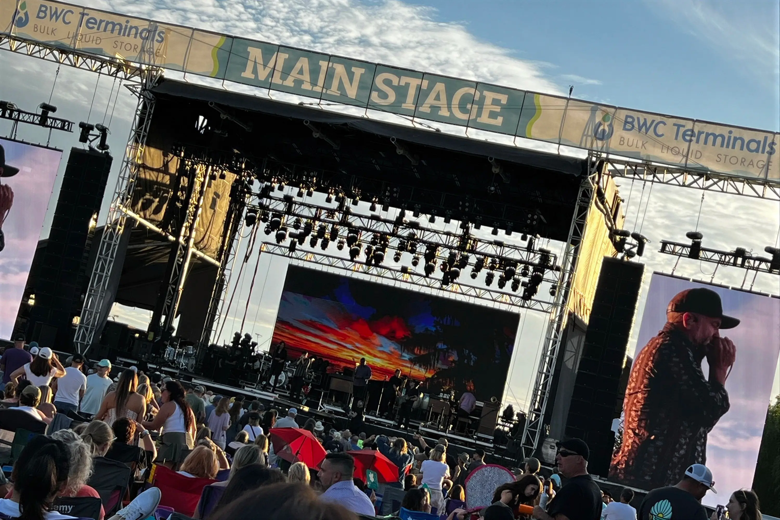 The main stage at Gretna Fest