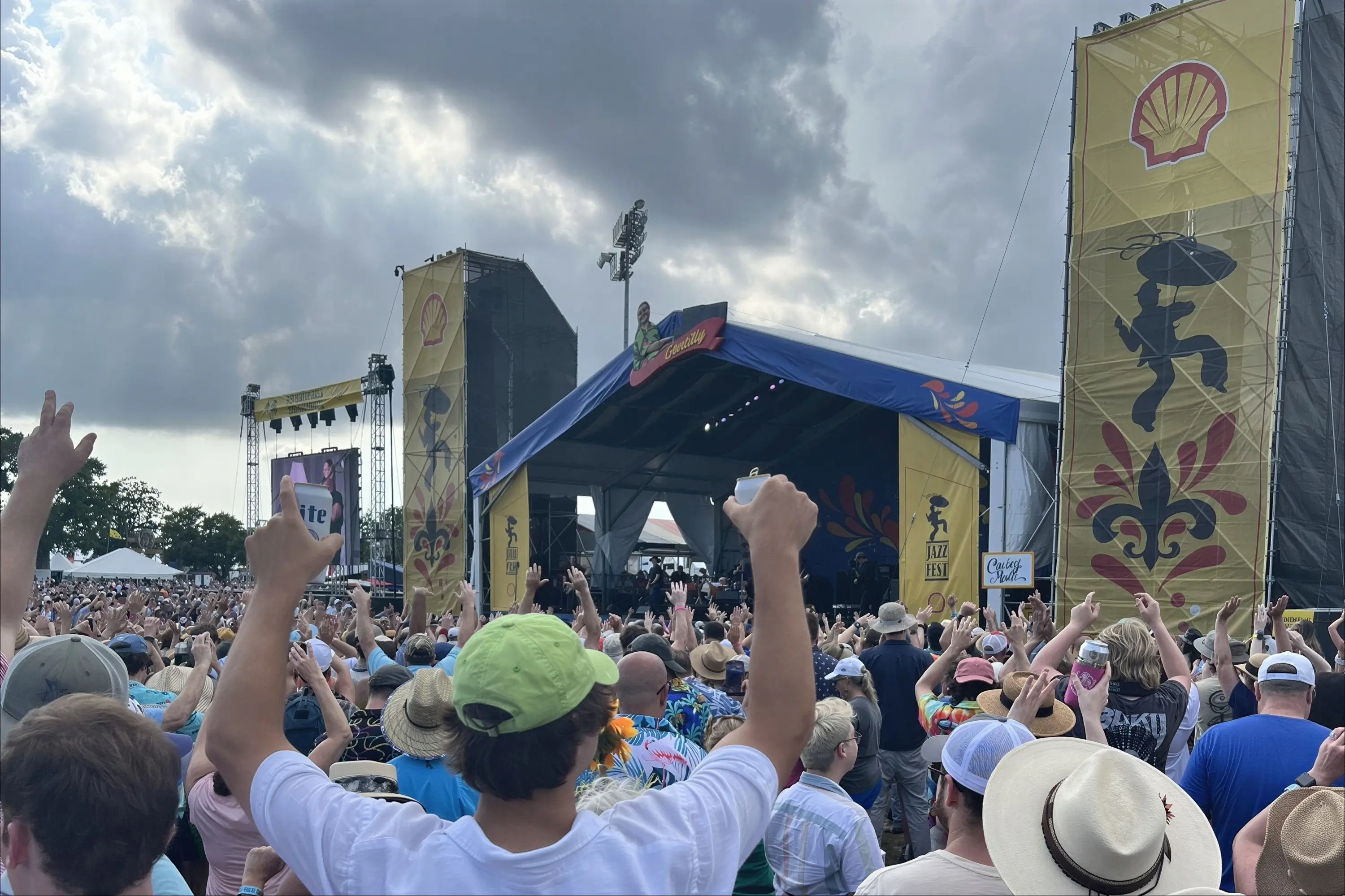 A crowd at Jazz Fest
