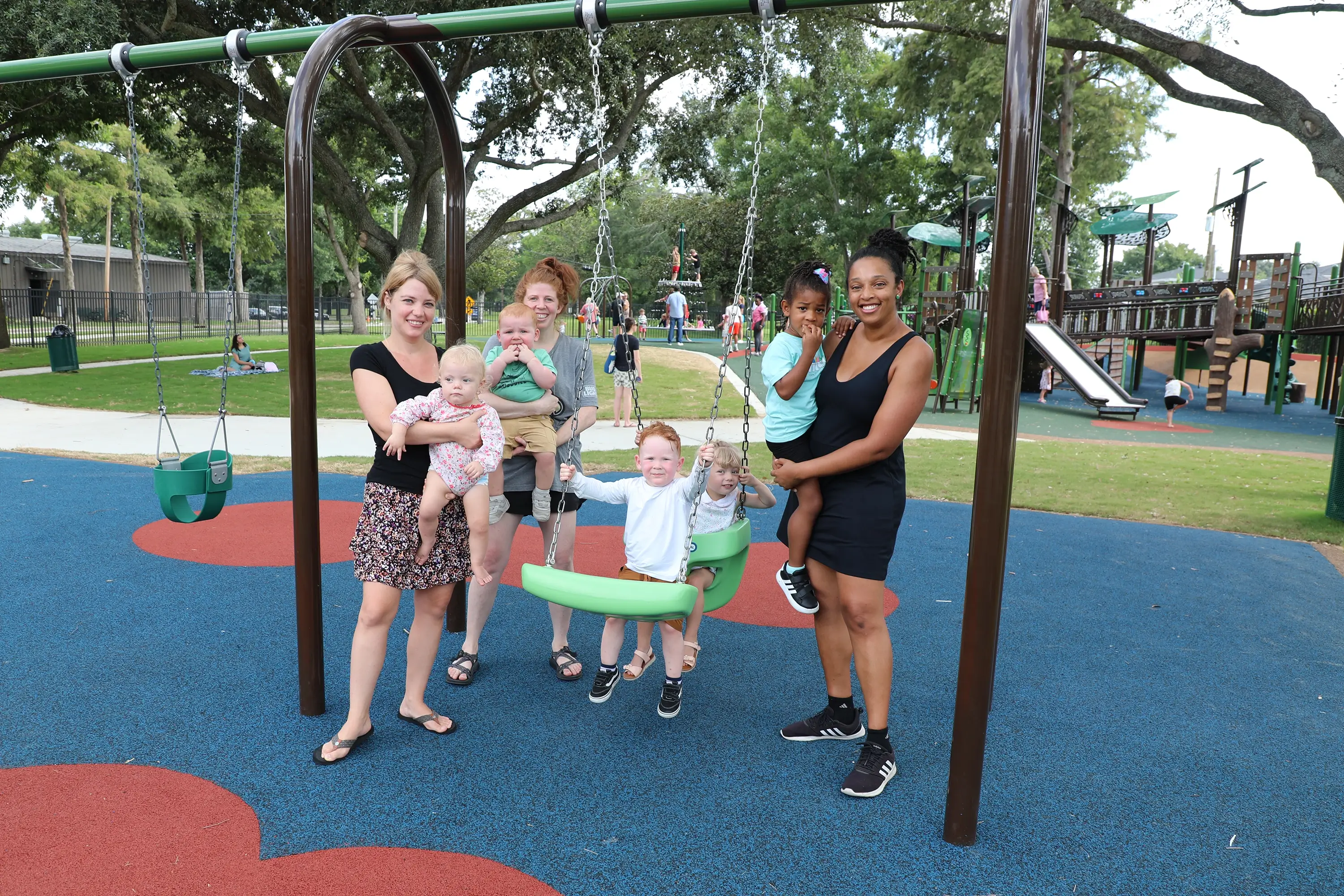 Mothers with kids at a playground